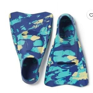 Speedo kids swim fins marble blue small 9-10